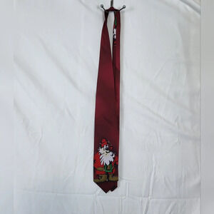 Jerry‎ Garcia Greatful Dead Vintage 100% Silk Red Christmas Tie Collection #35